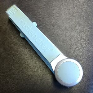 Blue and Silver Stationery Clip for Office Use